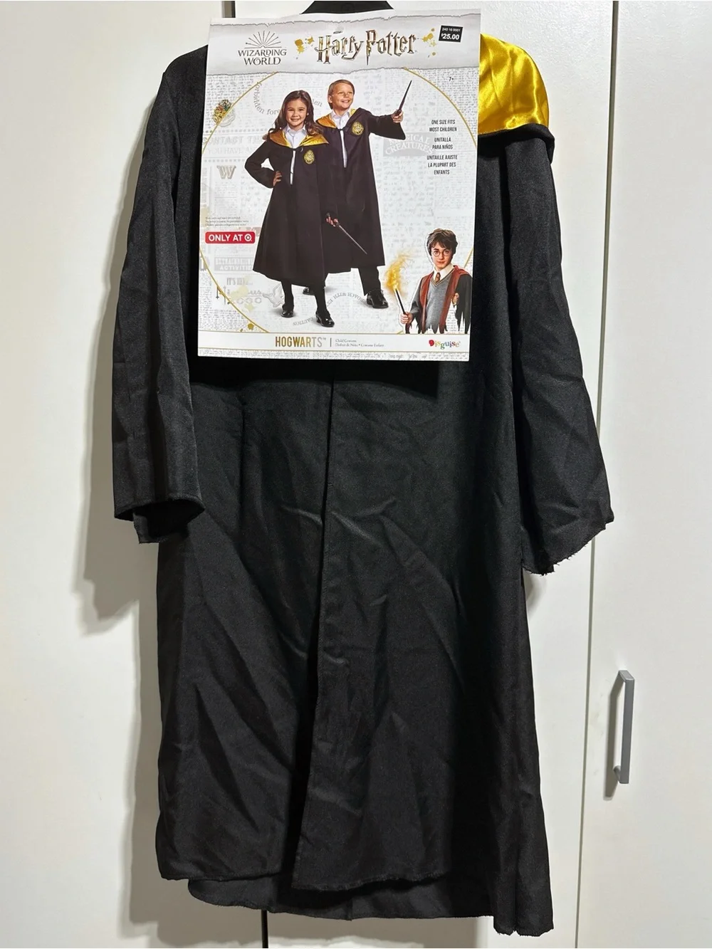 Target Kids Harry Potter Hogwarts Robe Costume with Gold Hood Trim
